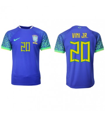 Lacne Muži Futbalové dres Brazília Vinicius Junior #20 MS 2022 Krátky Rukáv - Preč